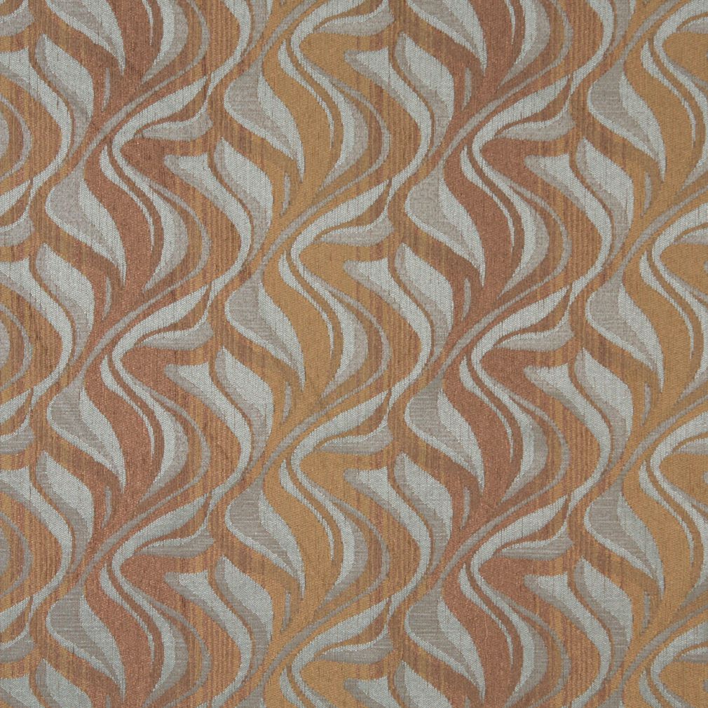 Essentials Chenille Dark Salmon Beige Gray Abstract Upholstery Fabric / Mirage