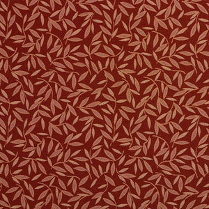 Essentials Red Beige Leaf Branches Upholstery Drapery Fabric / Adobe