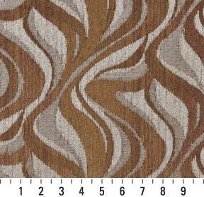 Essentials Chenille Dark Salmon Beige Light Gray Abstract Upholstery Fabric / Desert