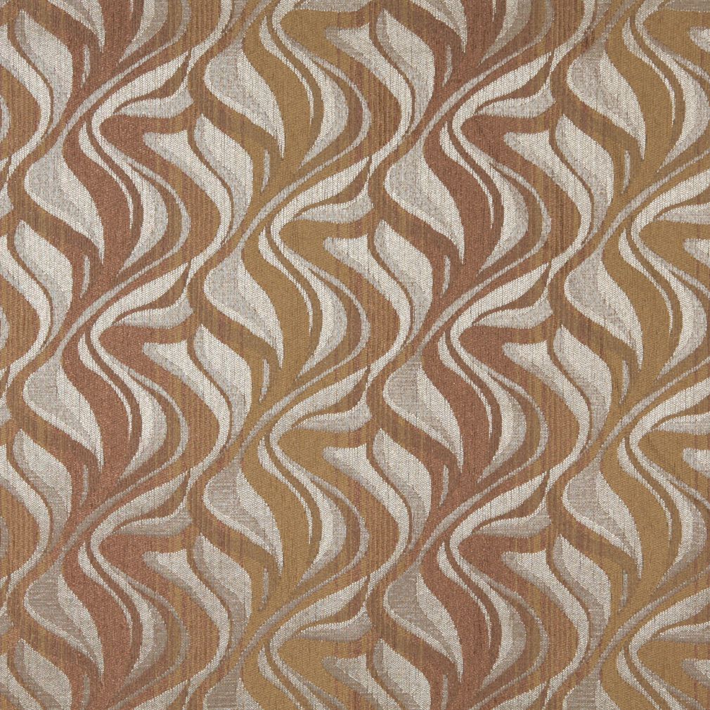 Essentials Chenille Dark Salmon Beige Light Gray Abstract Upholstery Fabric / Desert