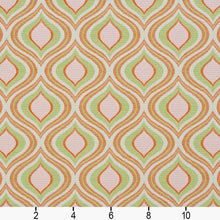 Load image into Gallery viewer, Essentials Outdoor Stain Resistant Upholstery Drapery Fabric Coral Lime / Catalina Lantern