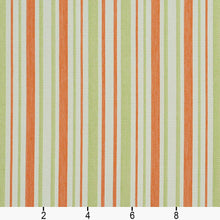 Load image into Gallery viewer, Essentials Outdoor Stain Resistant Upholstery Drapery Fabric Coral Lime / Catalina Stripe