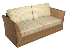Load image into Gallery viewer, Essentials Outdoor Stain Resistant Upholstery Drapery Fabric Coral Lime / Catalina Stripe