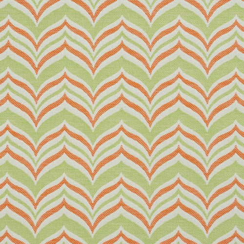 Essentials Outdoor Stain Resistant Upholstery Drapery Fabric Coral Lime / Catalina Wave