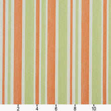 Load image into Gallery viewer, Essentials Outdoor Stain Resistant Upholstery Drapery Fabric Coral Lime / Catalina Wide Stripe