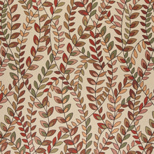 Load image into Gallery viewer, Essentials Cityscapes Coral Maroon Sage Pink Botanical Leaf Upholstery Fabric