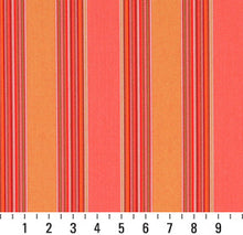 Load image into Gallery viewer, Essentials Outdoor Red Coral Orange Stripe Upholstery Fabric