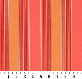 Essentials Outdoor Red Coral Orange Stripe Upholstery Fabric
