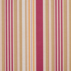 Essentials Crimson Salmon Beige Coral White Stripe Upholstery Drapery Fabric