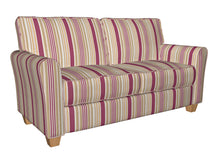 Load image into Gallery viewer, Essentials Crimson Salmon Beige Coral White Stripe Upholstery Drapery Fabric