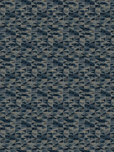 2 Colorways Geometric Abstract Upholstery Fabric Navy Blue Gray Beige