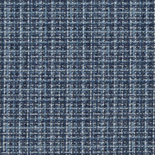 Load image into Gallery viewer, Crypton Water Stain Resistant MCM Mid Century Modern Dark Blue Deep Blue Steel Blue Tweed Upholstery Fabric