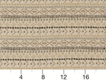 Load image into Gallery viewer, Heavy Duty African Tribal Tapestry Cream Beige Charcoal Grey Gold Upholstery Fabric