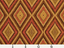 Load image into Gallery viewer, Southwestern Kilim Diamond Tapestry Beige Brown Black Pink Green Upholstery Fabric