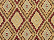 Load image into Gallery viewer, Southwestern Kilim Diamond Tapestry Cream Beige Blue Green Red Upholstery Fabric