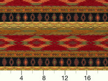 Load image into Gallery viewer, Heavy Duty Southwestern Geometric Abstract Tapestry Beige Rusty Red Green Orange Yellow Upholstery Fabric