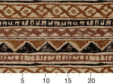 Load image into Gallery viewer, Heavy Duty Southwestern Geometric Tapestry Beige Burnt Orange Black Rusty Red Upholstery Fabric