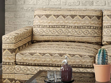 Load image into Gallery viewer, Heavy Duty Southwestern Geometric Abstract Beige Grey Charcoal Mustard Tapestry Upholstery Fabric