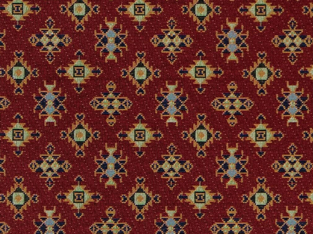 Heavy Duty Southwestern Geometric Abstract Tapestry Red Navy French Blue Green Orange Upholstery Fabric