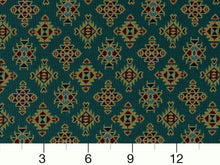 Load image into Gallery viewer, Heavy Duty Southwestern Geometric Abstract Tapestry Turquoise Beige Red Black Upholstery Fabric