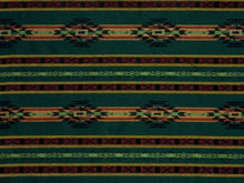 Load image into Gallery viewer, Heavy Duty Southwestern Geometric Abstract Tapestry Forest Green Rusty Red Yellow Grey Black Upholstery Fabric