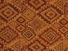 Load image into Gallery viewer, Heavy Duty Tribal Geometric Abstract Diamond Tapestry Beige Burnt Orange Brown Upholstery Fabric