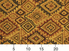 Load image into Gallery viewer, Heavy Duty Southwestern Geometric Tapestry Beige Green Brown Upholstery Fabric