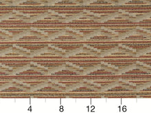 Load image into Gallery viewer, Heavy Duty Southwestern Kilim Tapestry Taupe Grey Red Mustard Upholstery Fabric