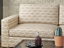Load image into Gallery viewer, Heavy Duty Southwestern Kilim Tapestry Cream Beige Grey Upholstery Fabric