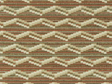 Load image into Gallery viewer, Heavy Duty Southwestern Kilim Tapestry Rusty Red Cream Beige Taupe Steel Blue Upholstery Fabric