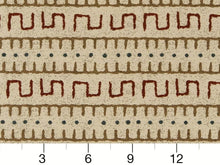 Load image into Gallery viewer, Heavy Duty African Tribal Tapestry Beige Blue Red Cream Upholstery Fabric