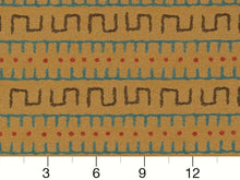 Load image into Gallery viewer, Heavy Duty African Tribal Tapestry Beige Blue Red Brown Upholstery Fabric