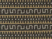 Load image into Gallery viewer, Heavy Duty African Tribal Tapestry Charcoal Grey Cream Beige Upholstery Fabric