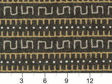Load image into Gallery viewer, Heavy Duty African Tribal Tapestry Charcoal Grey Cream Beige Upholstery Fabric