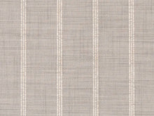 Load image into Gallery viewer, Crypton Water &amp; Stain Resistant Grey Off White Beige Woven Nautical Stripe Upholstery Fabric