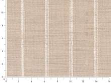 Load image into Gallery viewer, Crypton Water &amp; Stain Resistant Greige Cream Woven Nautical Stripe Upholstery Fabric