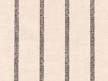 Load image into Gallery viewer, Crypton Water &amp; Stain Resistant Black Cream Nautical Woven Stripe Upholstery Fabric