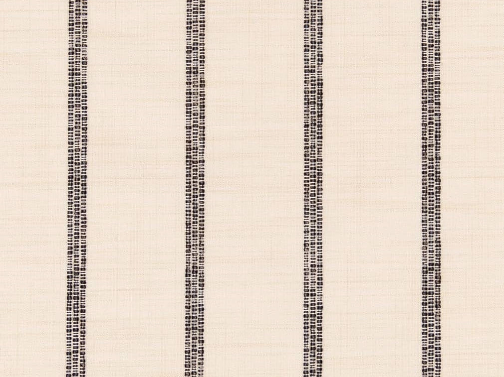 Crypton Water & Stain Resistant Black Cream Nautical Woven Stripe Upholstery Fabric