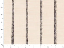 Load image into Gallery viewer, Crypton Water &amp; Stain Resistant Black Cream Nautical Woven Stripe Upholstery Fabric