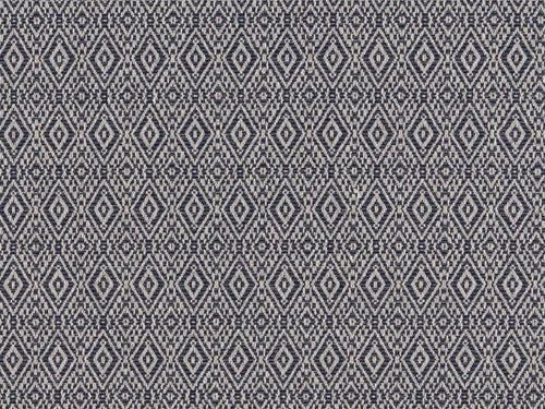 Crypton Water & Stain Resistant Navy Blue Beige Geometric Small Diamond Upholstery Fabric