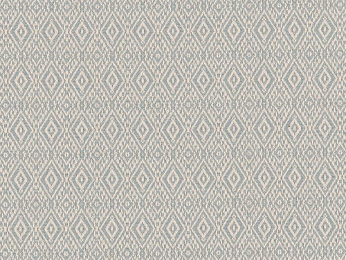 Crypton Water & Stain Resistant Aqua Blue Beige Geometric Small Diamond Upholstery Fabric