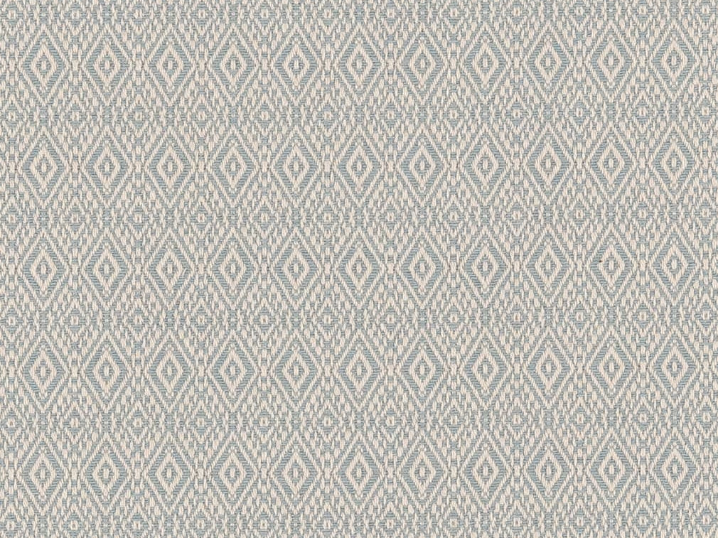 Crypton Water & Stain Resistant Aqua Blue Beige Geometric Small Diamond Upholstery Fabric