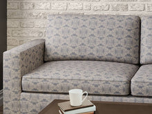 Load image into Gallery viewer, Crypton Water &amp; Stain Resistant Navy Blue Beige Geometric Diamond Upholstery Fabric