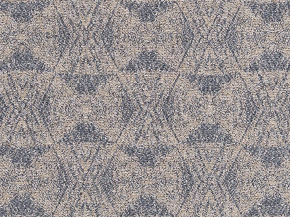 Crypton Water & Stain Resistant Navy Blue Beige Geometric Diamond Upholstery Fabric