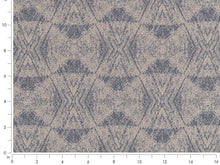 Load image into Gallery viewer, Crypton Water &amp; Stain Resistant Navy Blue Beige Geometric Diamond Upholstery Fabric