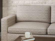 Load image into Gallery viewer, Crypton Water &amp; Stain Resistant Grey Beige Cream Geometric Abstract Upholstery Fabric