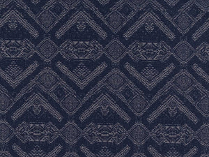 Crypton Water & Stain Resistant Navy Blue Beige Geometric Abstract Upholstery Fabric