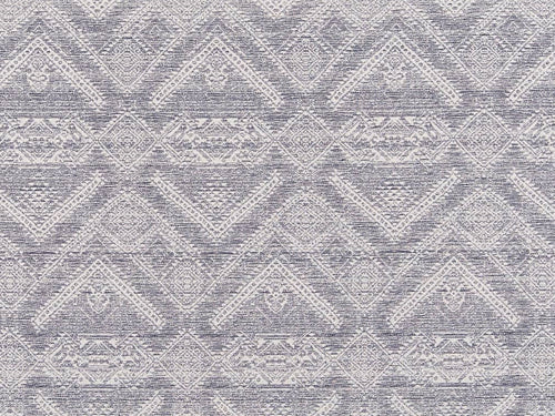 Crypton Water & Stain Resistant Navy Blue Beige Cream Geometric Abstract Upholstery Fabric