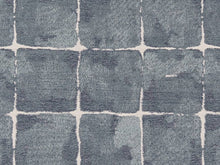 Load image into Gallery viewer, Crypton Water &amp; Stain Resistant Denim Blue Off White Abstract Upholstery Fabric