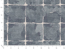Load image into Gallery viewer, Crypton Water &amp; Stain Resistant Denim Blue Off White Abstract Upholstery Fabric